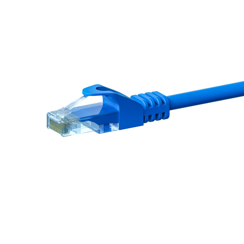 UTP CAT5e patchkabel 0,25m blauw - 100% koper