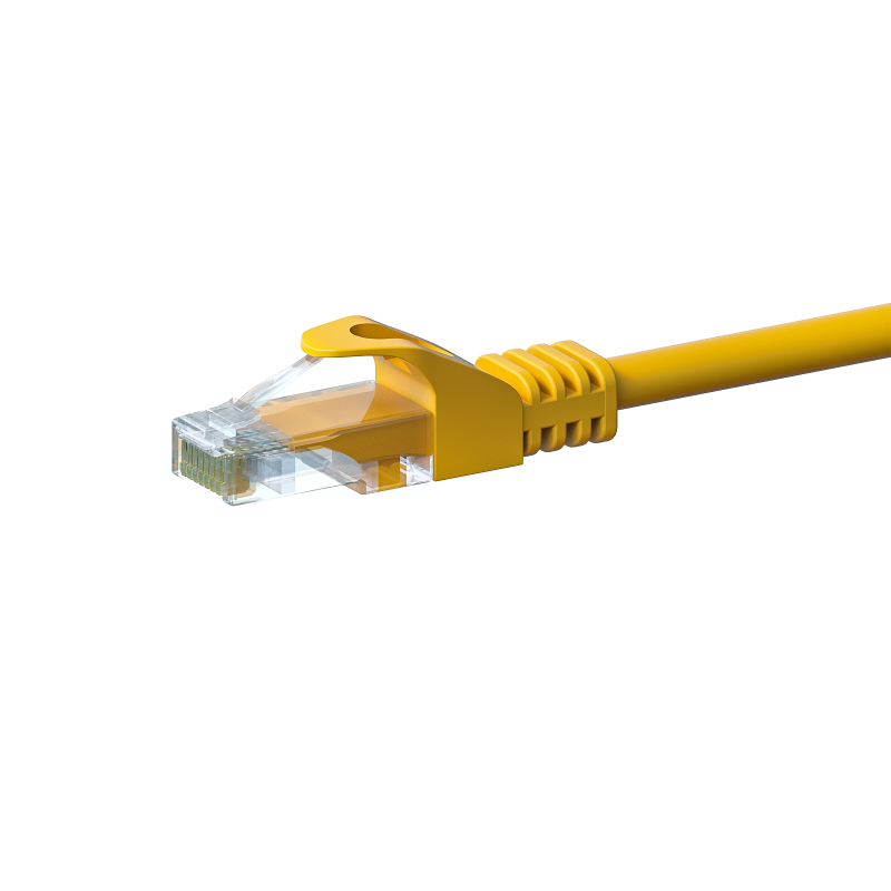 UTP CAT5e patchkabel 0,25m geel - 100% koper