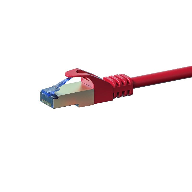 CAT6a S/FTP (PIMF) patchkabel 0,25m rood