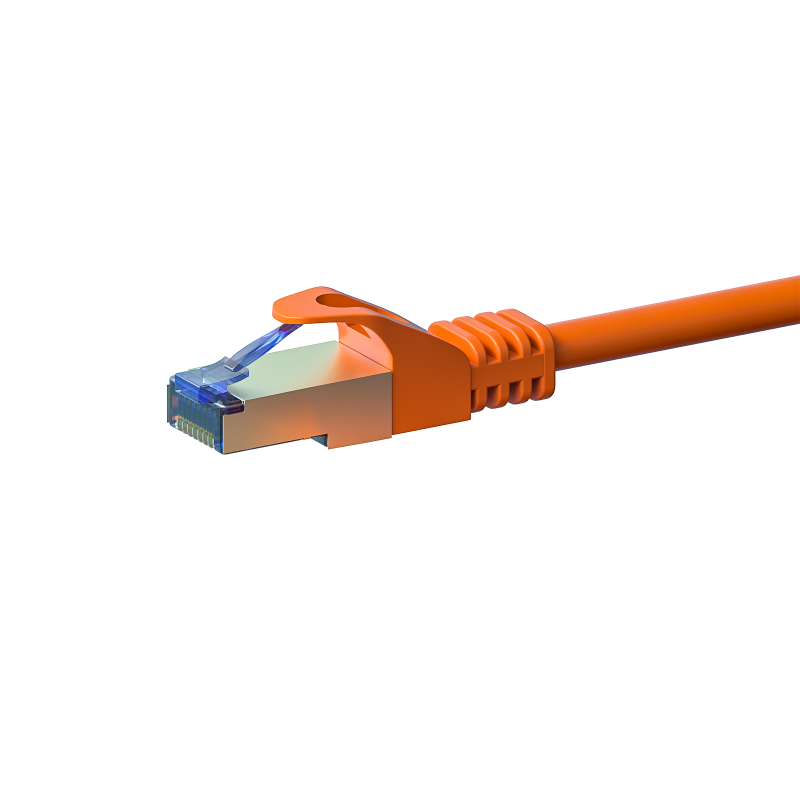 CAT6a S/FTP (PIMF) patchkabel 0,25m oranje