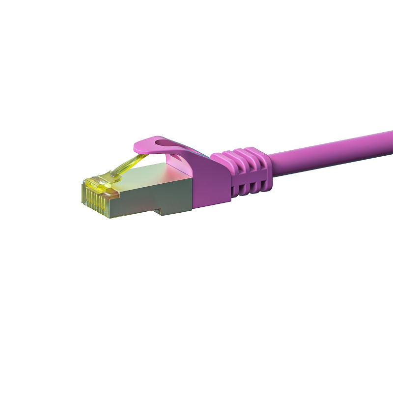 Cat7 S/FTP (PIMF) patchkabel 0,25m roze